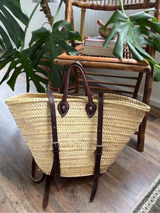 Handbags - French Market Straw Backpack Bag